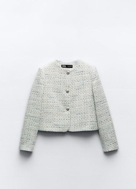 Chaqueta de tweed de Zara (49,99 euros)