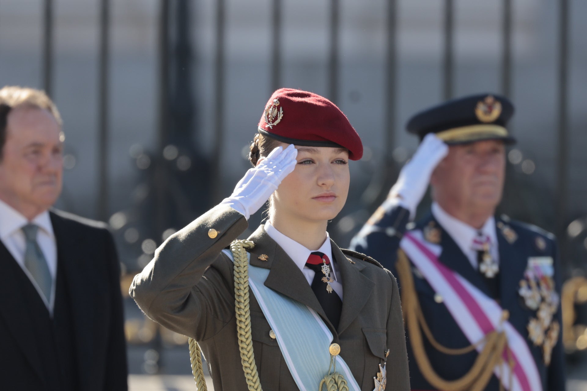 La princesa Leonor en un acto militar en enero