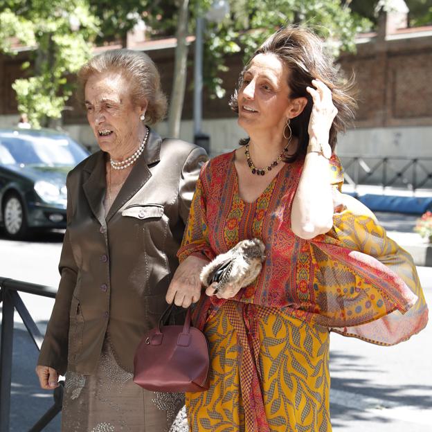 Teresa Rivero durante la boda de su nieta María Ruiz Mateos Fernández Durán en Madrid. 