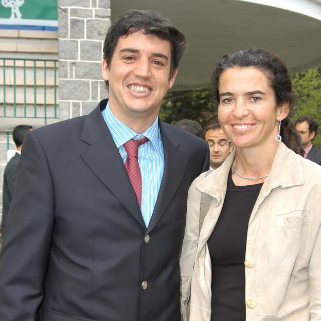 Jesús Rollán, con su pareja, Leticia. 