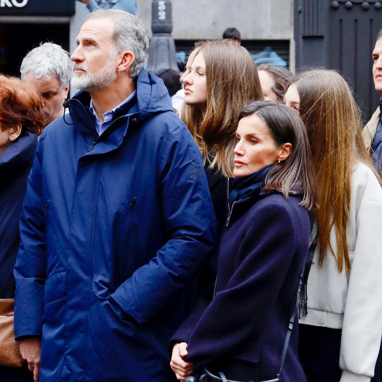 La reina Letizia junto al rey Felipe en la procesión del Encuentro en Madrid./limited pictures