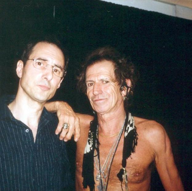 Gay Mercader, con su gran amigo Keith Richards. 