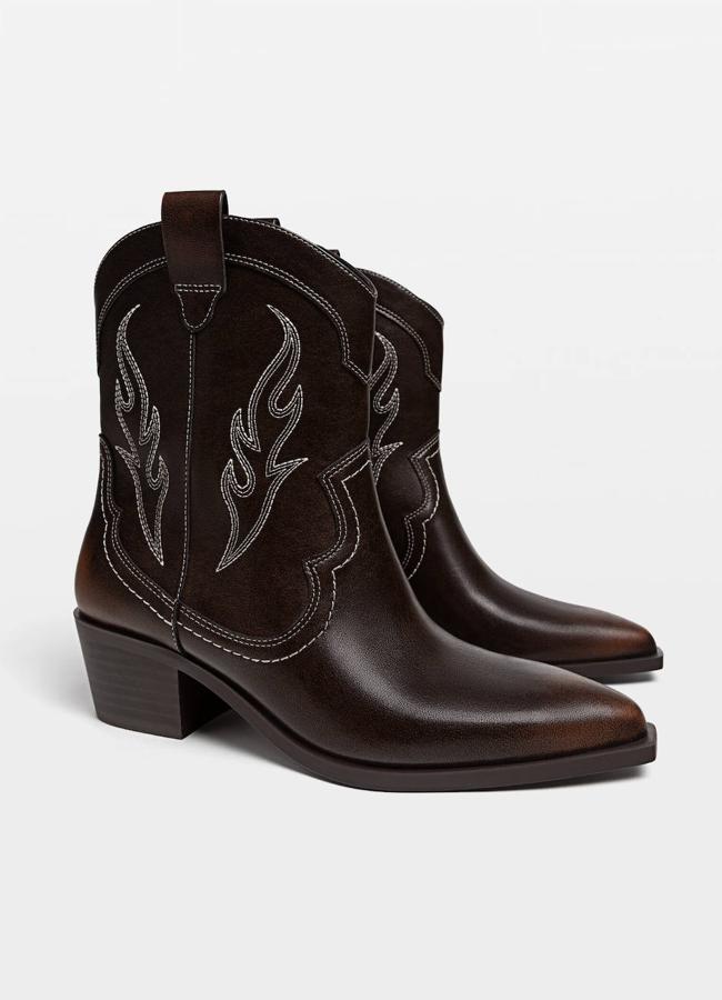 Botas cowboy en efecto piel desgastadas