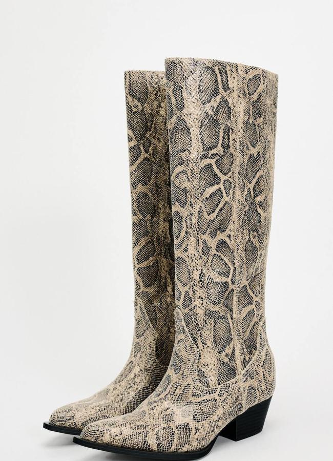 Botas cowboy con estampado animal