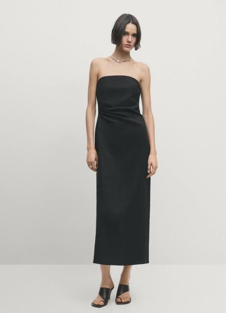 Vestido negro de Massimo Dutti (89,99 euros)