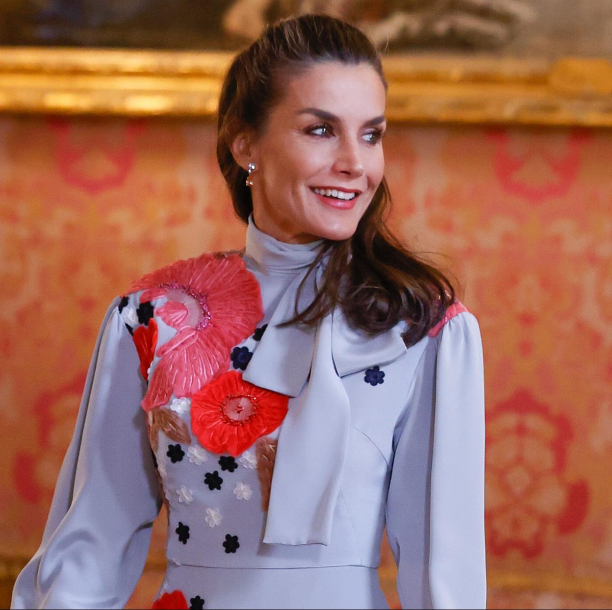 La reina Letizia en la recepción de los Premios Cervantes 2022./gtres