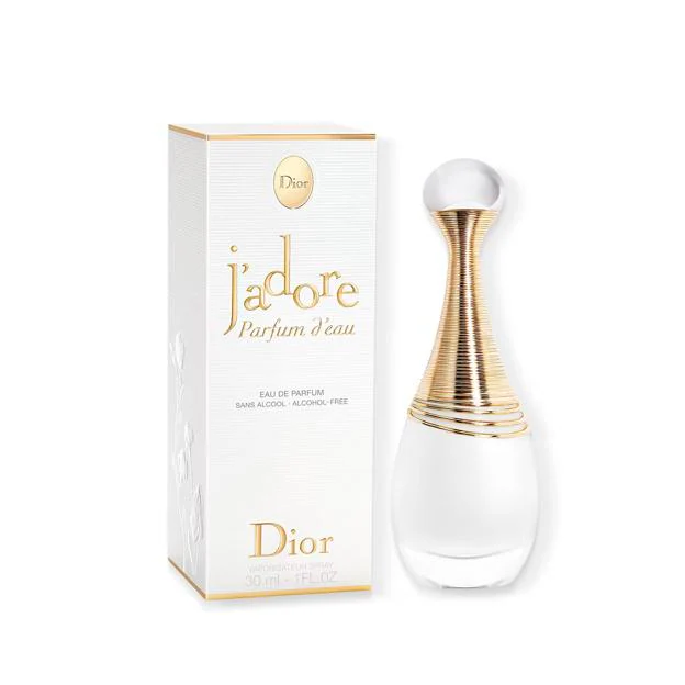 Perfume sin alcohol J'adore de Dior.