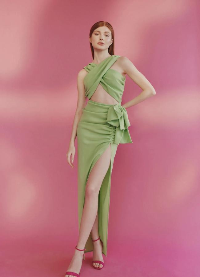 Vestido verde de Hortensia Maeso, 368 euros.