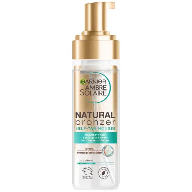 Autobronceador en espuma Natural Bronzer Delial de Garnier.