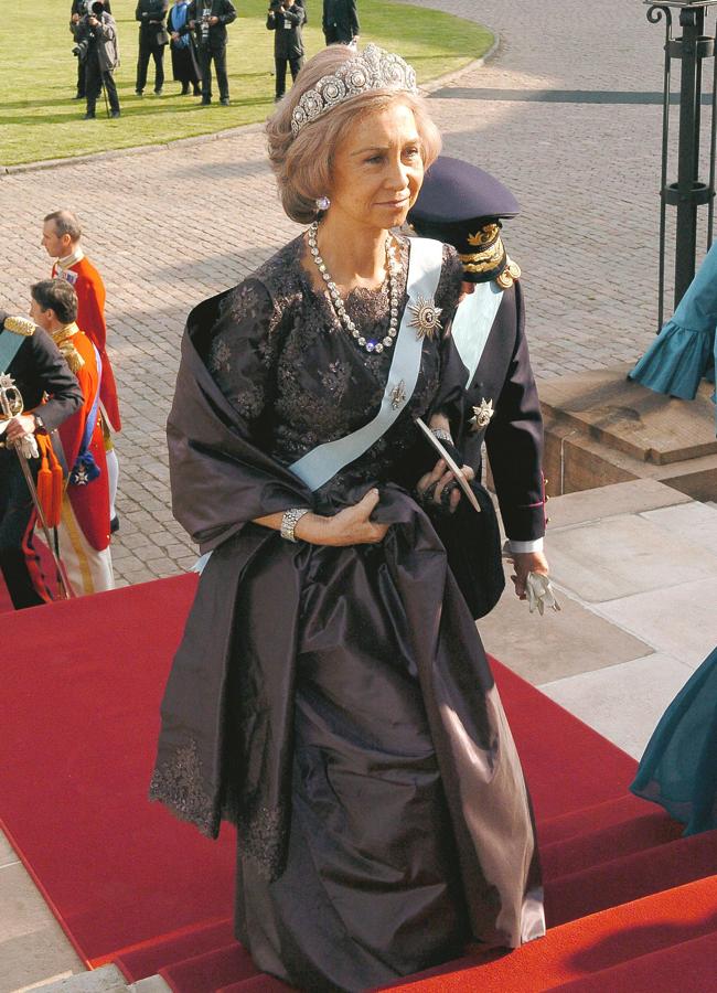 La reina Sofía en la boda de Mary y Federico de Dinamarca (GTRES)