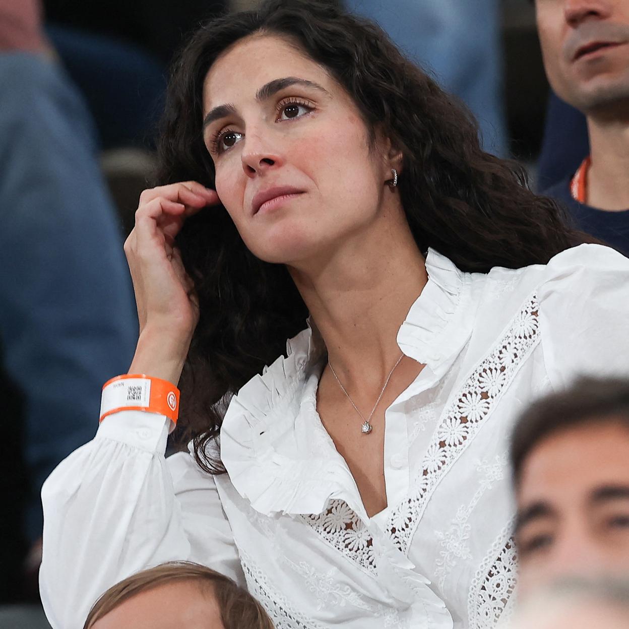 Xisca Perelló viendo a Rafa Nadal en su último partido./gtres