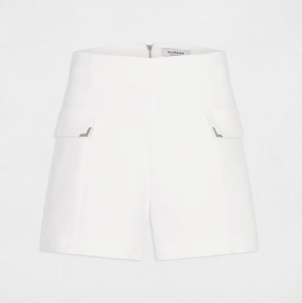 Shorts blancos cortos de Morgan, 55 euros.