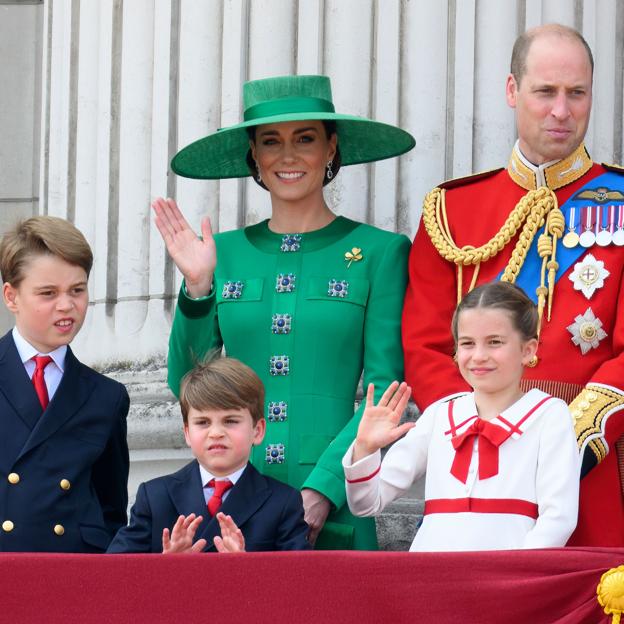 Kate Middleton, el príncipe Guillermo y sus hijos en el Trooping the Colour de 2023.