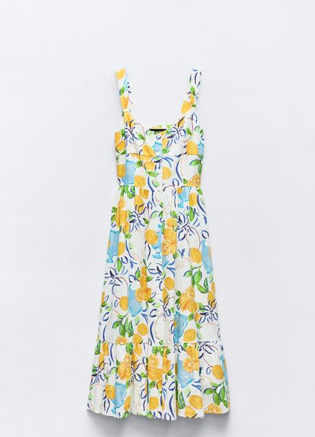 Vestido estampado de Zara (39,99 euros)