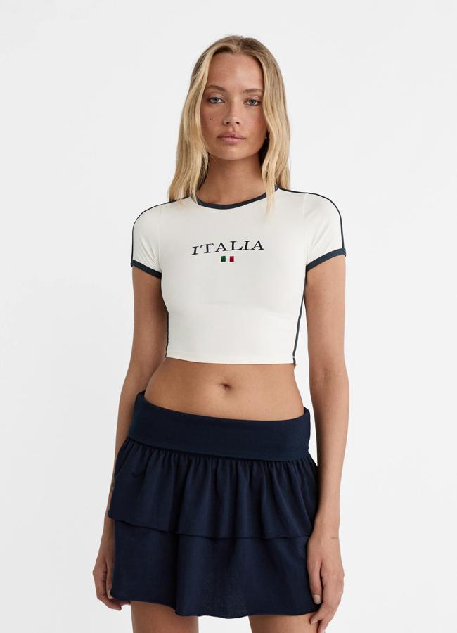 Camiseta Italia de Stradivarius.