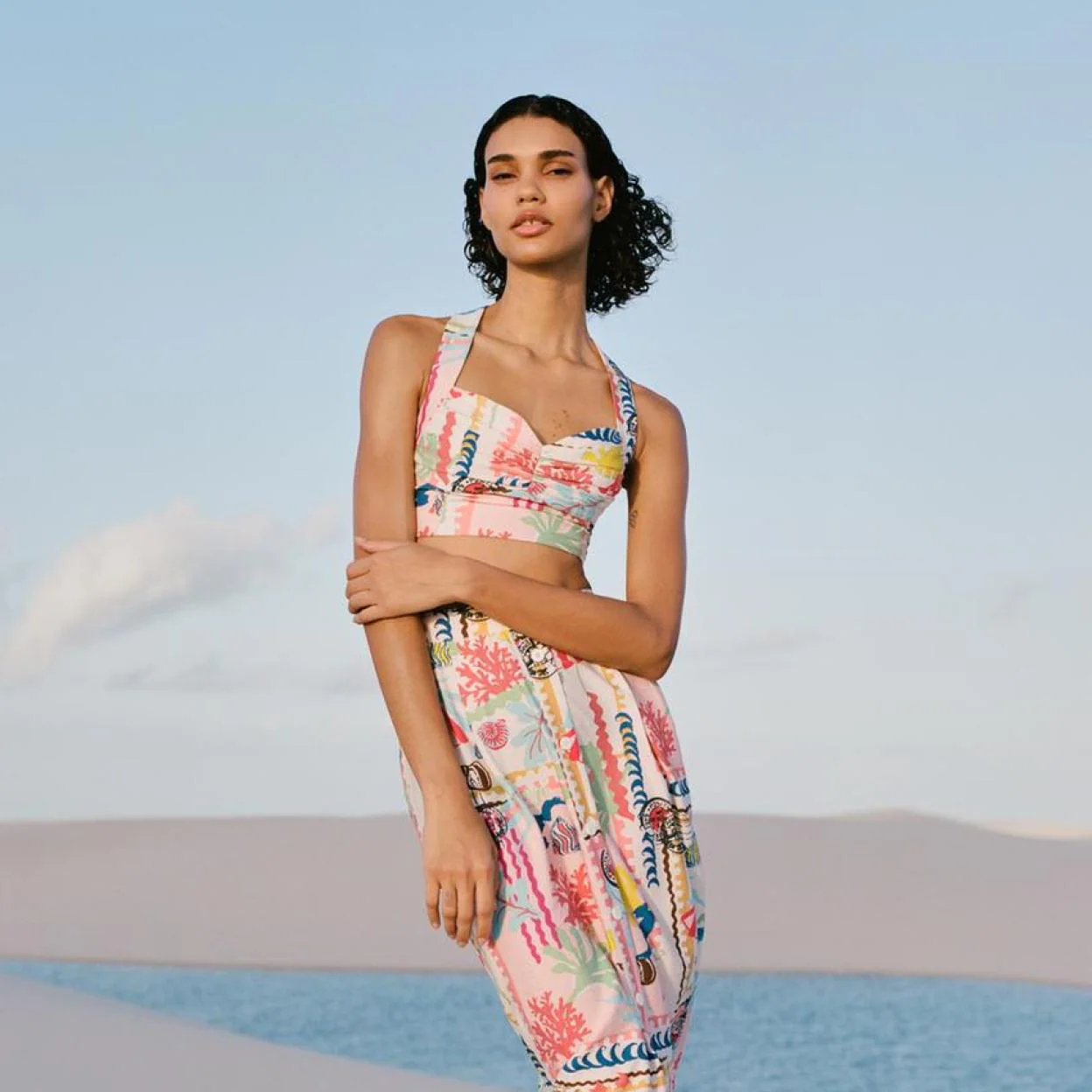 Zara vestidos playa shops mujer