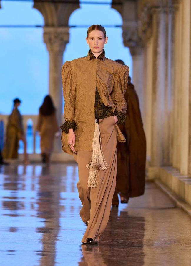 Desfile de la colección resort de Max Mara en el Palazzo Ducale de Venecia. Foto: Cortesía.