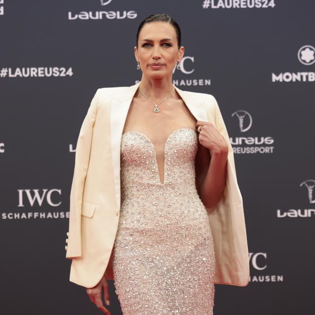 Nieves Álvarez con un vestido de Pronovias en los Premios Laureus. 