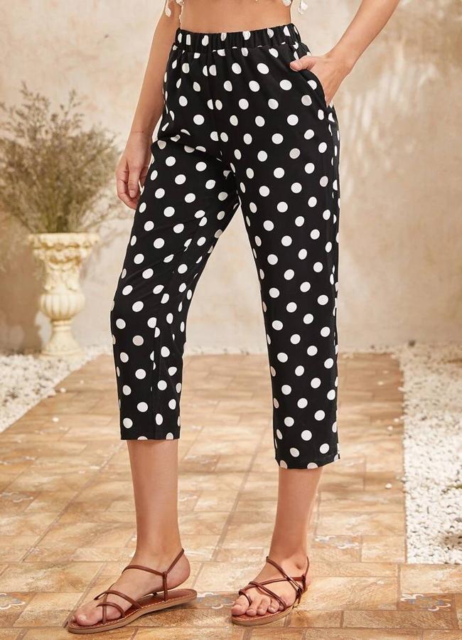 Pantalones capri de lunares