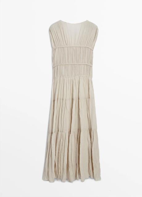 Vestido plisado de Massimo Dutti (99,95 euros)