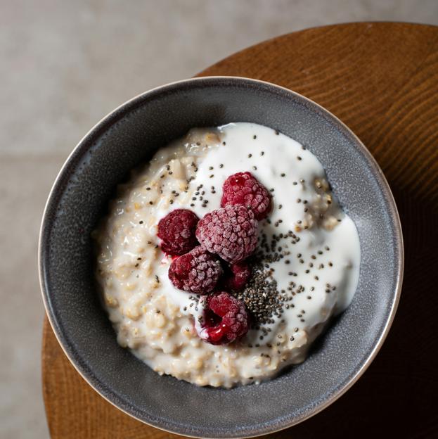 Postre con avena y chía