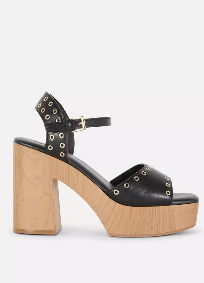 Sandalias con plataforma de madera