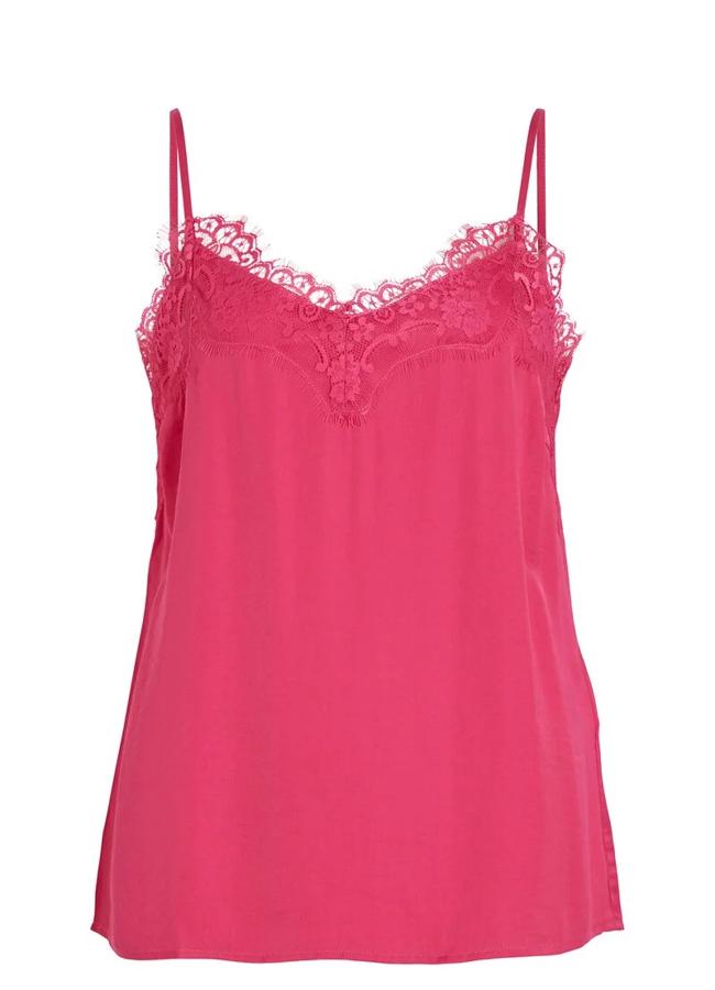 Top lencero rosa de Cortefiel, 24,99 euros.