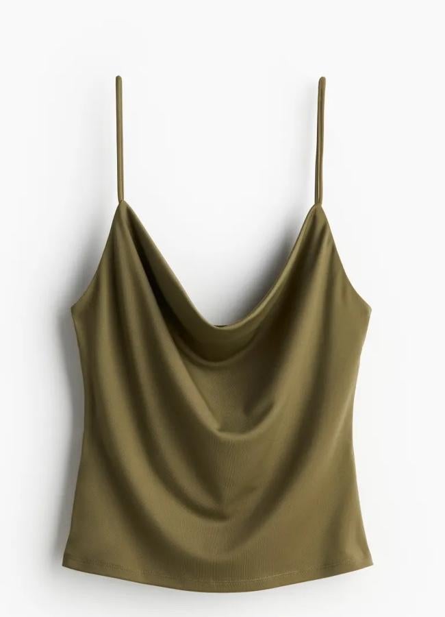 Top lencero verde de H&M, 19,99 euros.