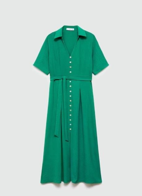 Vestido verde de Mango (49,99 euros)