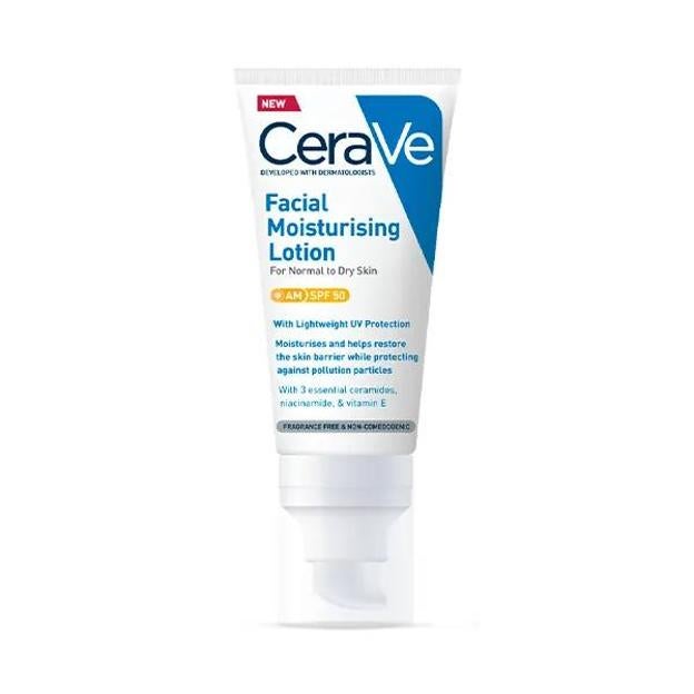 Loción Hidratante Rostro SPF50 de Cerave