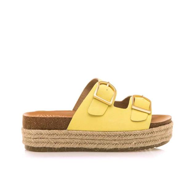 Sandalias de plataforma de mujer con hebilla anchas de Mustang (27,57€)