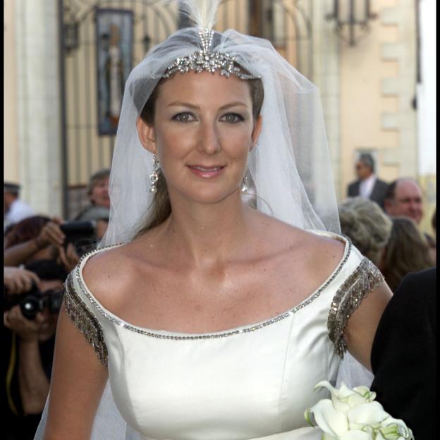 Sol Bohórquez en el día de su boda con Borja Domecq en Jerez de la Frontera en 2003. 