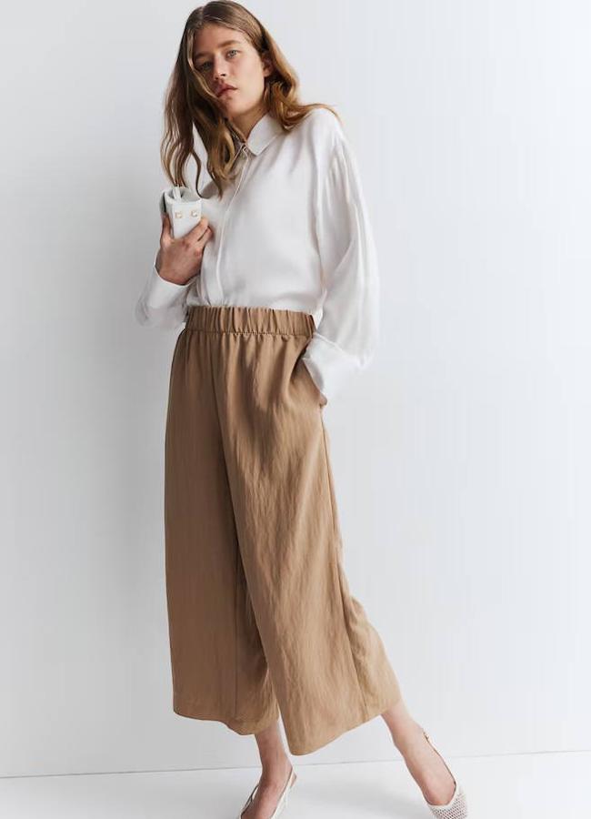 Pantalones anchos culotte