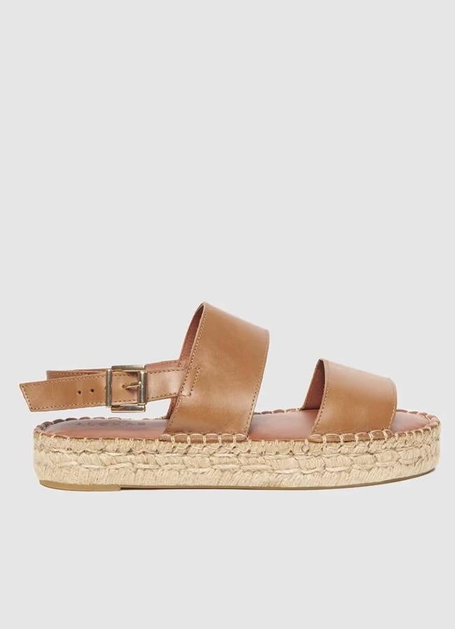 Sandalias de rafia flatform