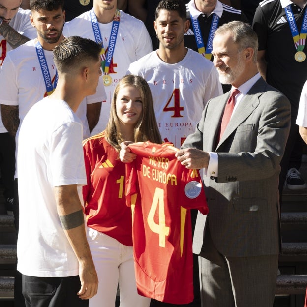 La recepción en Zarzuela a la selección. 