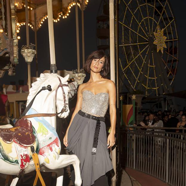 María Pedraza en la fiesta de Louis Vuitton.