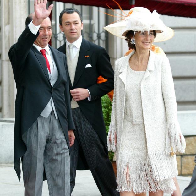 Emilio Botín y Paloma O'Shea, en la boda de Felipe y Letizia. 