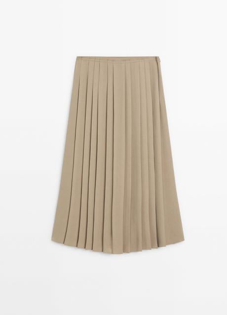 Falda plisada de Massimo Dutti (59,99 euros)