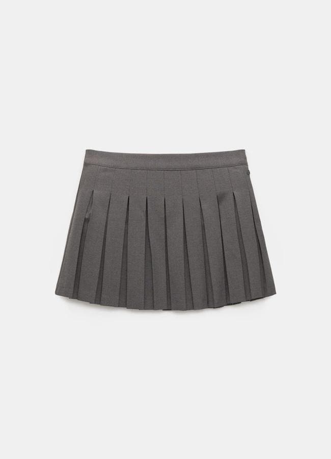 Minifalda de tablas gris de Pull&Bear, 19,99 euros.