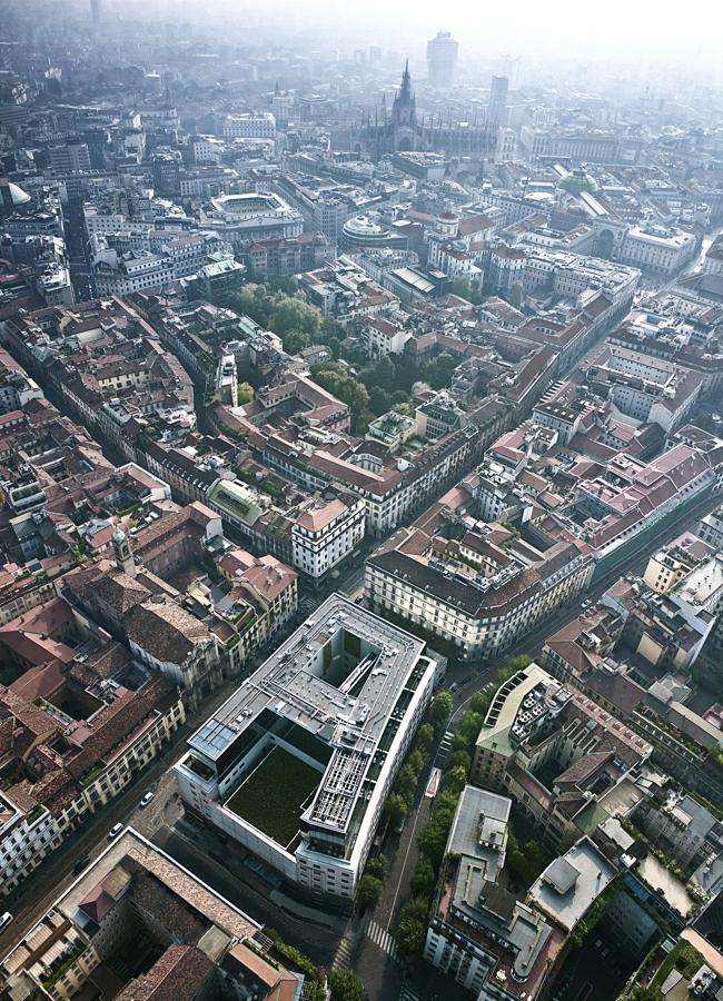 Vista aérea de Milán.