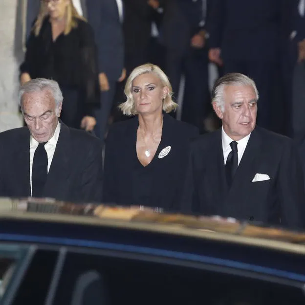 María Zurita, en el funeral de Juan Gómez-Acebo. 