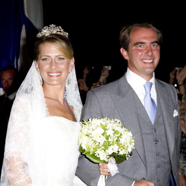 Tatiana Blatnik y Nicolás de Grecia el día de su boda en 2010. 