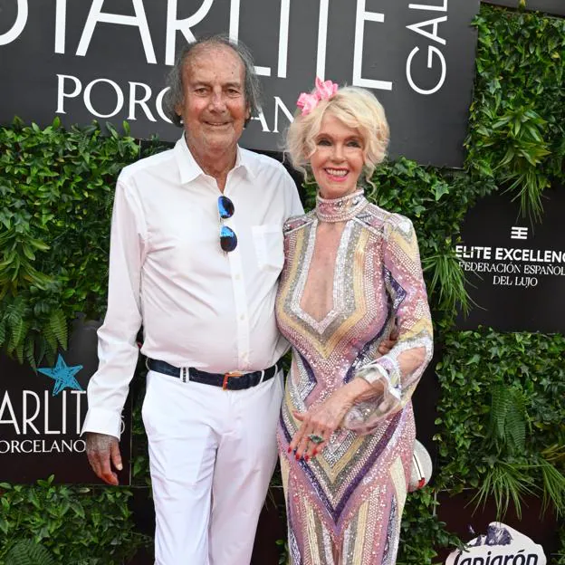 Luis Ortiz y Gunilla von Bismarck, en la gala Starlite de Marbella. 