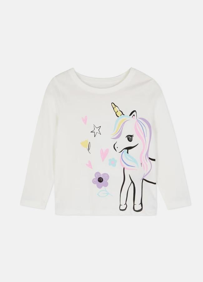 Camiseta con estampado de unicornio de Primark.