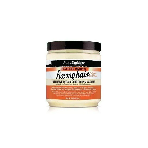 Aunt Jackie's Curls & Coils Fix My Hair Intensive Repair Conditioning Masque.