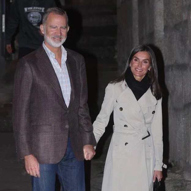 El rey Felipe y la reina Letizia en Marín.