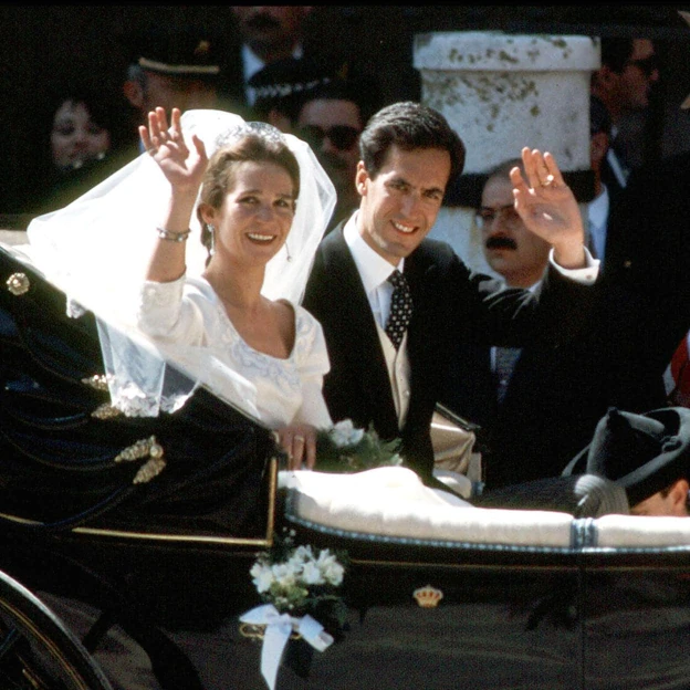 La infanta Elena y Jaime de Marichalar se convirtieron en marido y mujer el 18 de marzo de 1995. 