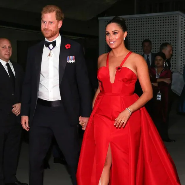 Meghan Markle con el mismo vestido en 2021. 