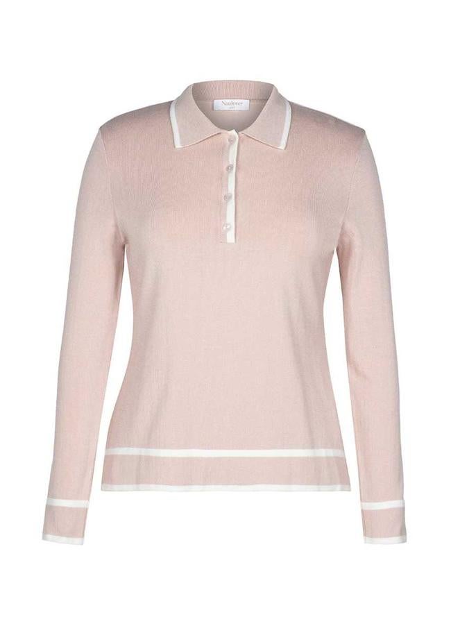 Polo de mujer en punto liso de manga larga y vivos a contraste de Naulover (175€ en EL CORTE INGLÉS)