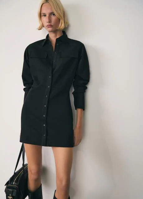 Vestido negro de Mango (39,99 euros)